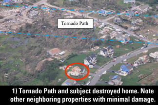 insurance claims tornado path