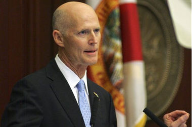 Gov. Rick Scott delivering his state-of-the-state address earlier this year (AP file photo)