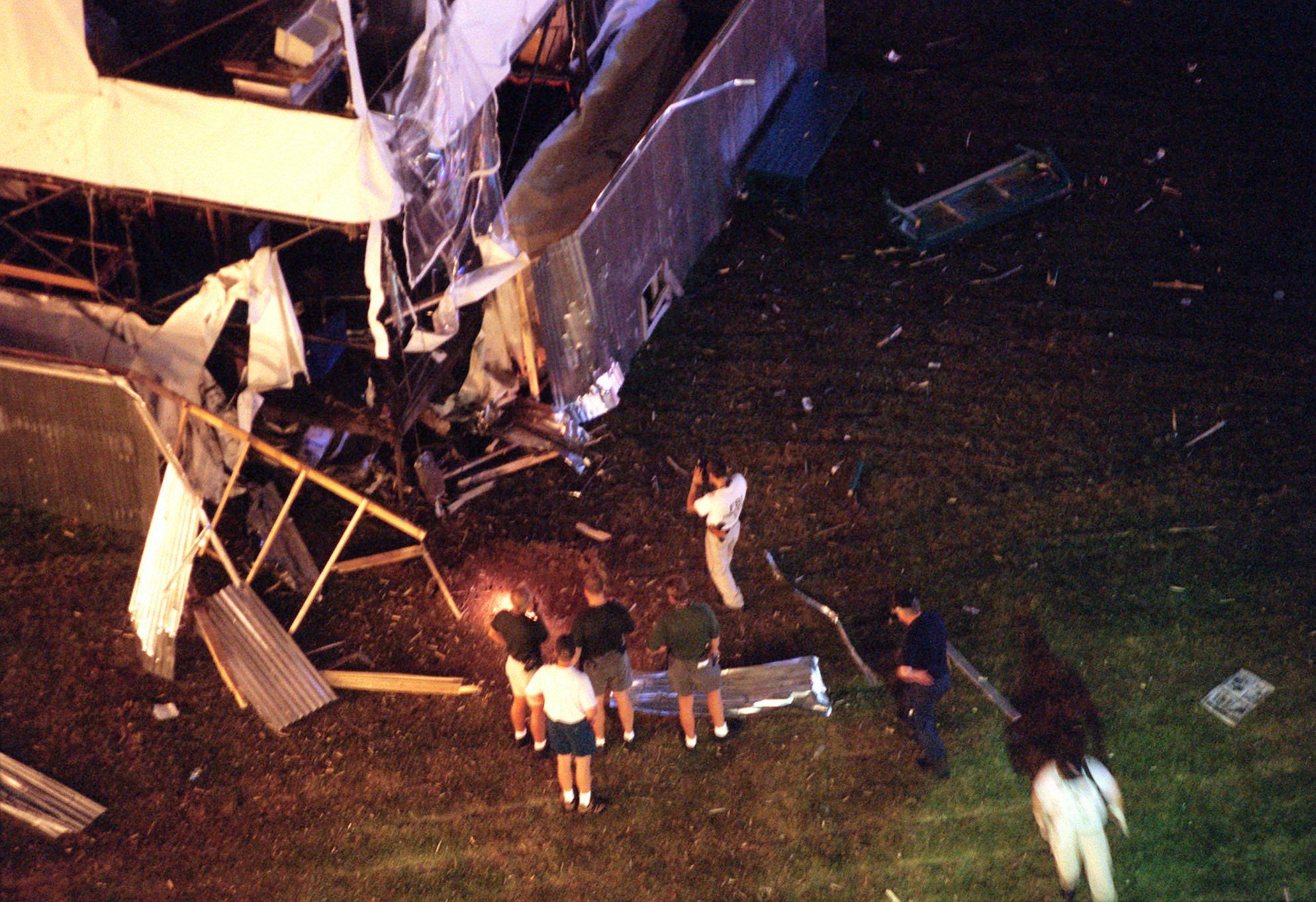 Scene of Centennial Olympic Park explosion in Atlanta in 1996