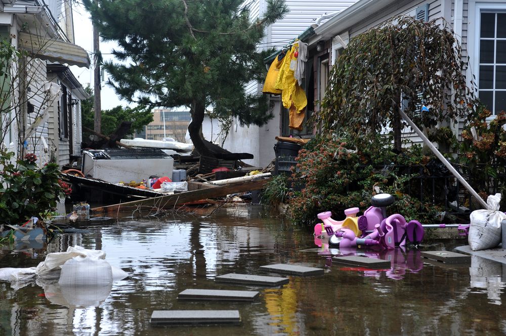 Serious flooding in the buildings at the Sheapsheadbay neighborhood due to impact from Hurricane Sandy in Brooklyn, New York, U.S., on Tuesday, October 30, 2012.
