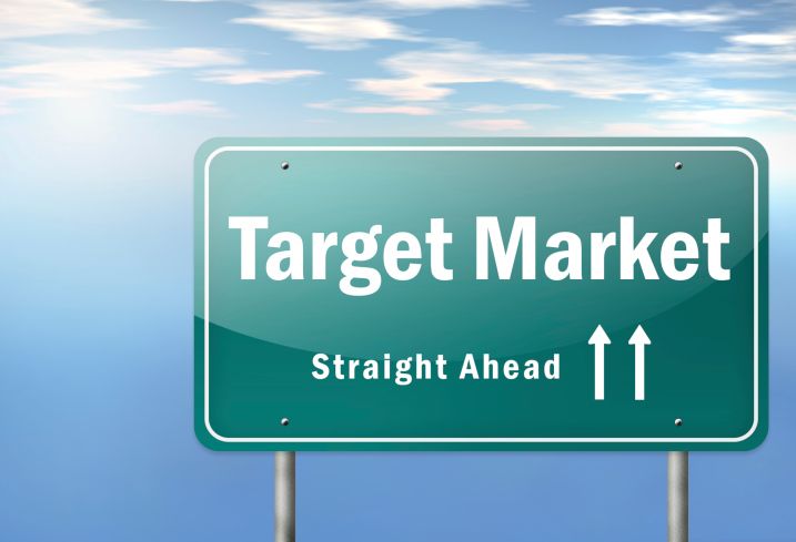 Target Market Straight Ahead roadsign