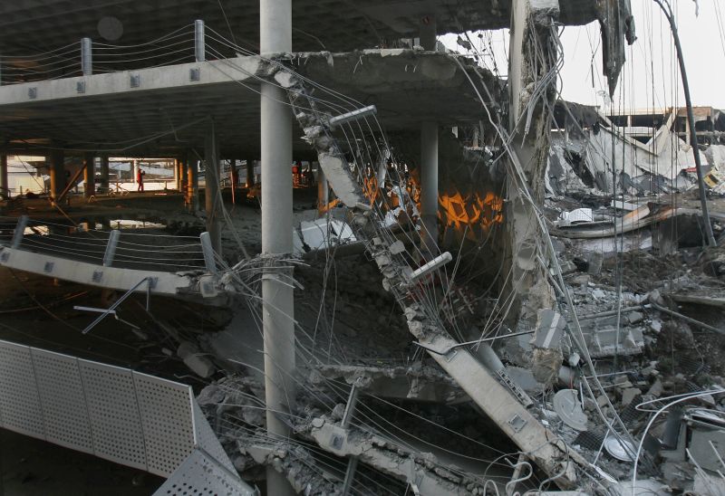 wreckage of Barajas International Airport