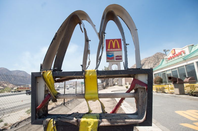 melted McDonald's sign