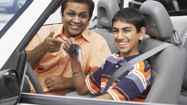 new teenage driver and his father