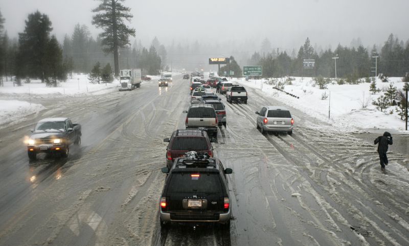 A fierce arctic storm pounded California
