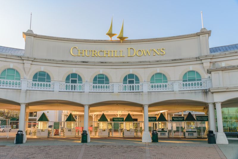 Churchill Downs entrance in Louisville, Kentucky