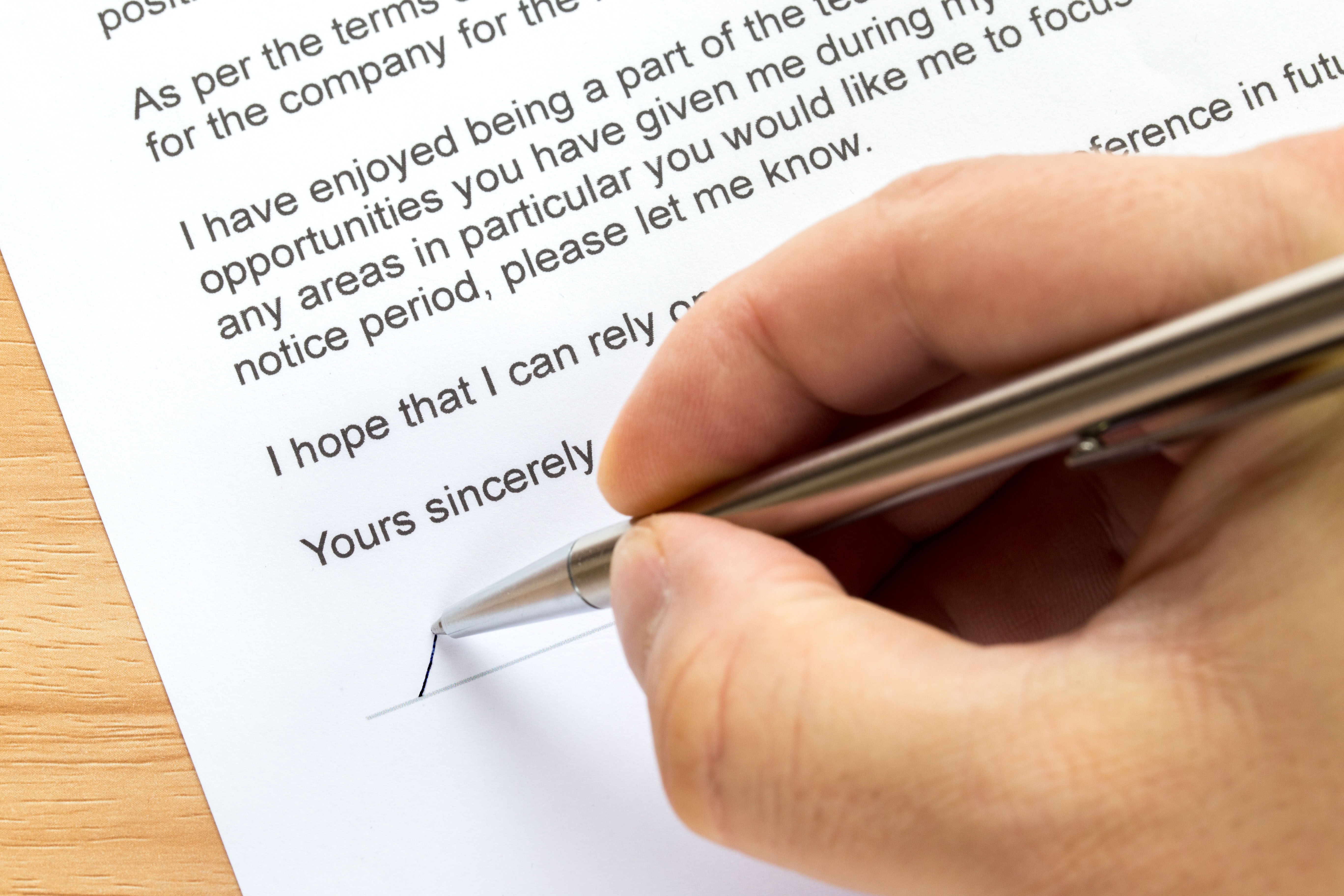 person signing a claims letter