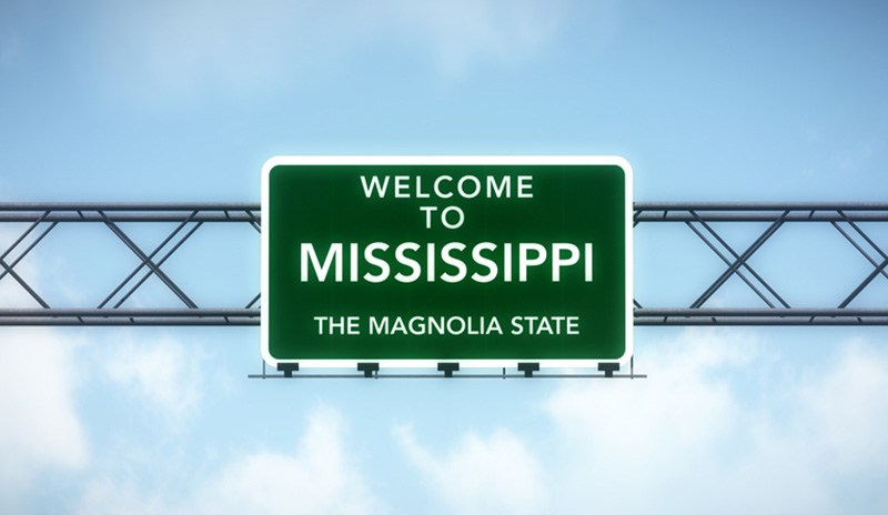 Mississippi highway sign