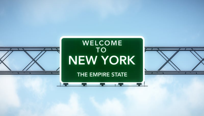 New York State highway sign