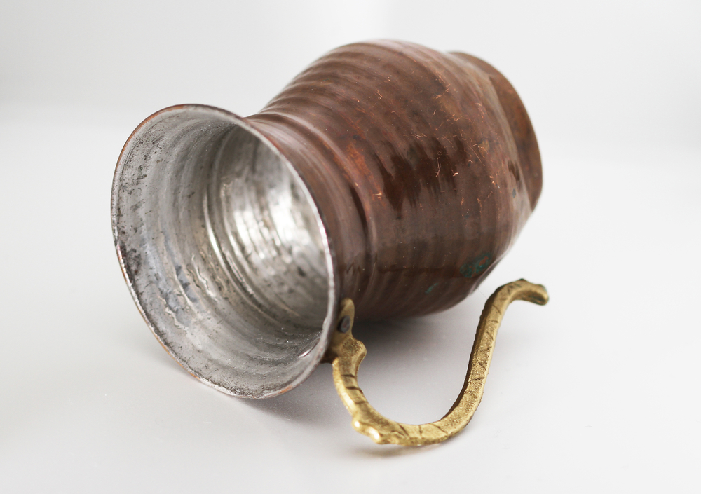 antique copper cup
