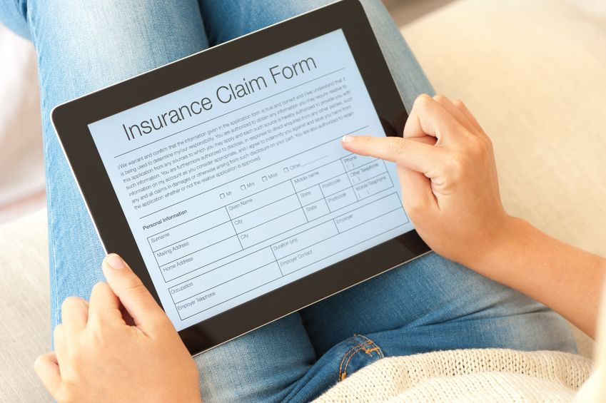 Using a table to complete an insurance claim forms